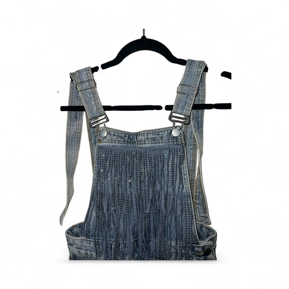 Blue B Collection Distressed Denim Overalls - Picture 6 of 10